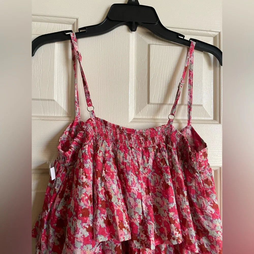 FP One Pink Floral Ruffle Top Large - Picture 7 of 7